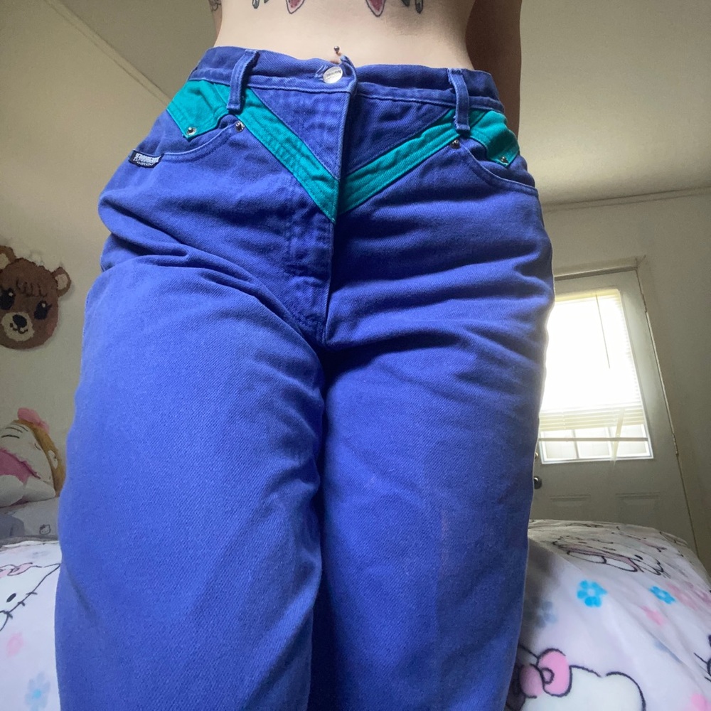 vintage roughrider western blue jeans